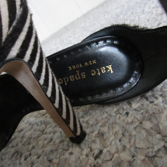 Kate Spade Zebra Print Heeled Ankle Strap Sandal - Picture 3 of 8